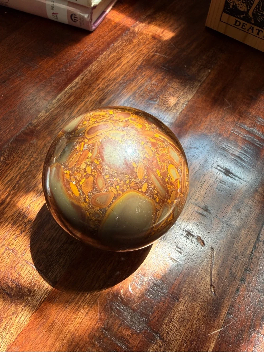 ✨ Bamboo Jasper Sphere • 438 g • 68.7 mm